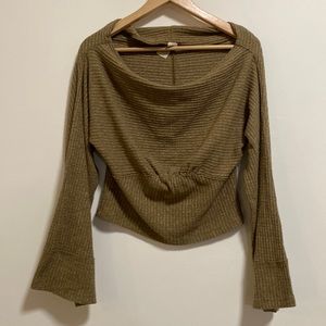 Free People M Crazy on You Thermal Crop Top